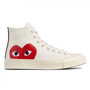 Comme des Garcons PLAY Women's Sneakers - Cream and Red
